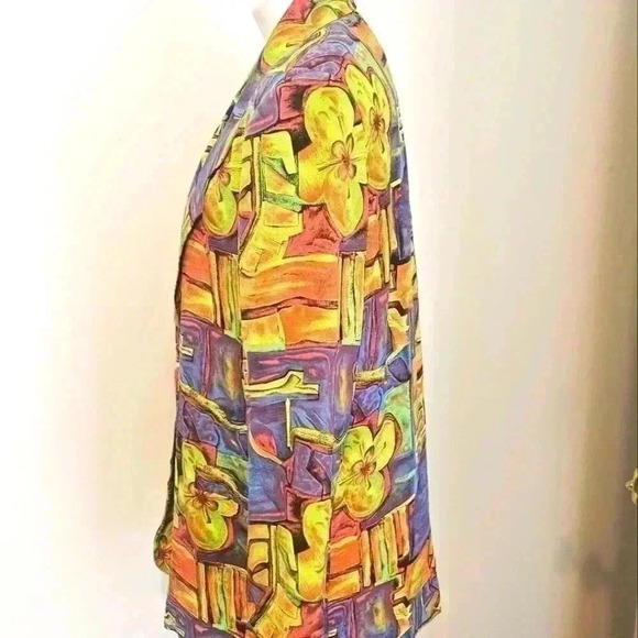 Vintage CEDARS 💯 % SILK Jacket Size Medium EUC - Picture 5 of 12